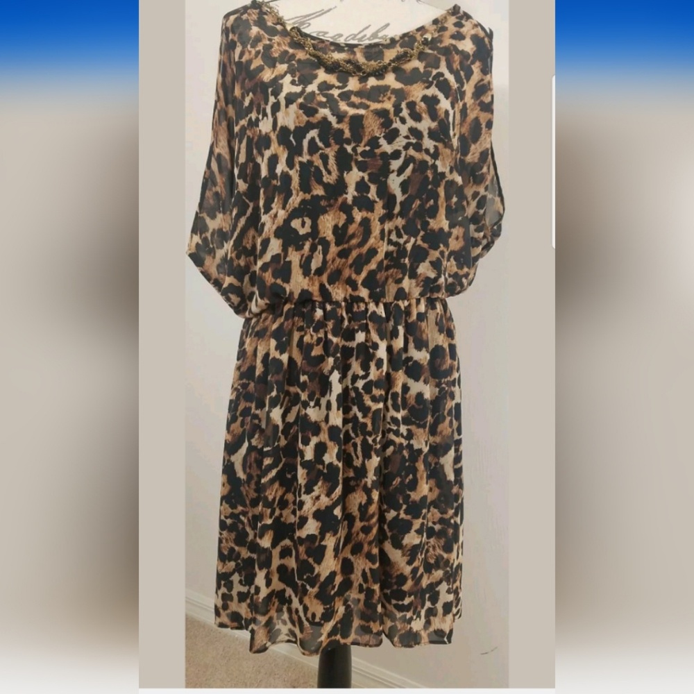 Thalia Animal print dress size Large